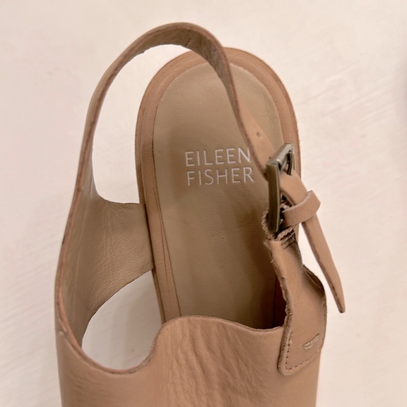 Eileen Fisher Women’s Leather Open Toe Boho Pump Sandal | Size 8